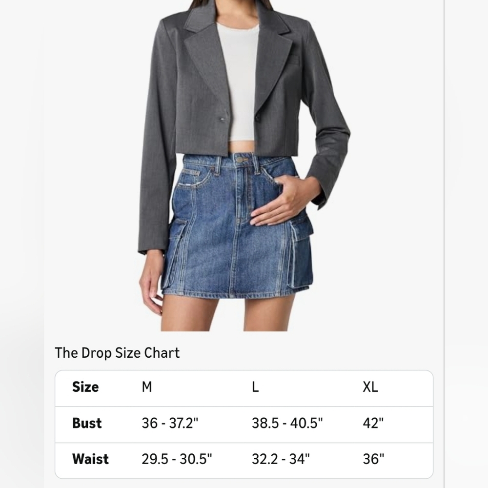 Nwt Charcoal Cropped Blazer